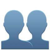 👥 Silhouette von zwei Personen Emoji auf Apple macOS und iOS iPhones