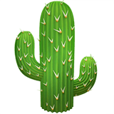 Cactus Emoji on Apple macOS and iOS iPhones