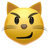 cat-with-wry-smile Emoji apple