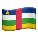 Drapeau de la République centrafricaine sur Apple macOS et iOS iPhones