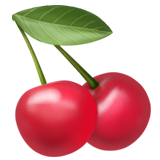 cherries Emoji apple