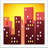🌆 Cityscape at Dusk Emoji on Apple macOS and iOS iPhones