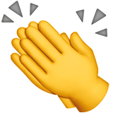 👏 Mãos aplaudindo Emoji nos Apple macOS e iOS iPhones