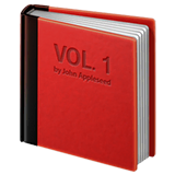 closed-book Emoji apple