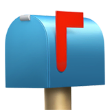 Geschlossener Briefkasten mit Fahne oben Emoji auf Apple macOS und iOS iPhones