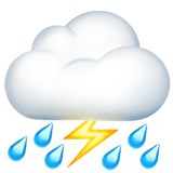 cloud-with-lightning-and-rain Emoji apple