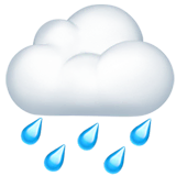 cloud-with-rain Emoji apple