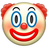 Visage de clown sur Apple macOS et iOS iPhones