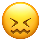 confounded-face Emoji apple