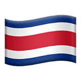 Bandiera della Costa Rica su Apple macOS e iOS iPhones