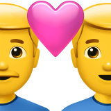 couple-with-heart-man-man Emoji apple