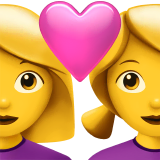 couple-with-heart-woman-woman Emoji apple
