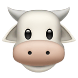 Коровья морда Эмодзи на Apple macOS и iOS iPhone