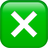Cross Mark Button Emoji on Apple macOS and iOS iPhones