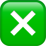 cross-mark-button Emoji apple