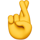 🤞 Mano con los dedos cruzados Emoji en Apple macOS y iOS iPhones