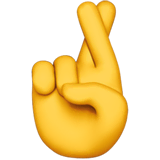 crossed-fingers Emoji apple
