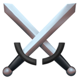 Gekreuzte Schwerter Emoji auf Apple macOS und iOS iPhones