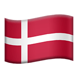 Flagge von Dänemark Emoji auf Apple macOS und iOS iPhones