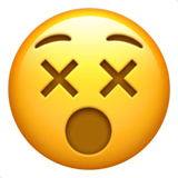 dizzy-face Emoji apple