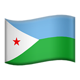 Флаг Джибути Эмодзи на Apple macOS и iOS iPhone