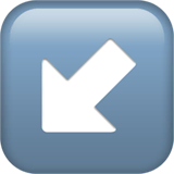 down-left-arrow Emoji apple