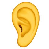 👂 Ear Emoji on Apple macOS and iOS iPhones