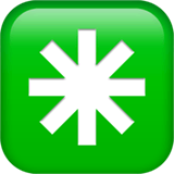 8-strahliges Sternchen Emoji auf Apple macOS und iOS iPhones