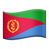 Bandera de Eritrea en Apple macOS y iOS iPhones
