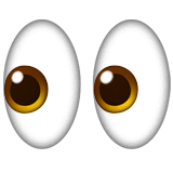 Eyes Emoji on Apple macOS and iOS iPhones