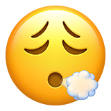 face-exhaling Emoji apple