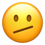 face-with-diagonal-mouth Emoji apple