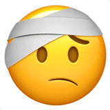 Face With Head-Bandage Emoji on Apple macOS and iOS iPhones