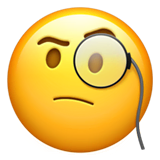 face-with-monocle Emoji apple