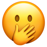 face-with-open-eyes-and-hand-over-mouth Emoji apple