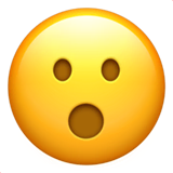 face-with-open-mouth Emoji apple