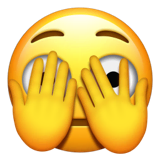 face-with-peeking-eye Emoji apple