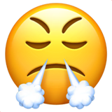 face-with-steam-from-nose Emoji apple
