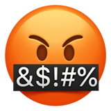 face-with-symbols-on-mouth Emoji apple