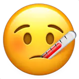 Face With Thermometer Emoji on Apple macOS and iOS iPhones