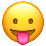 face-with-tongue Emoji apple