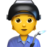 factory-worker Emoji apple
