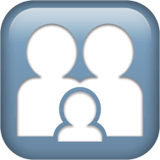 👨‍👩‍👦 Famiglia con una madre, un padre ed un figlio Emoji su Apple macOS e iOS iPhones