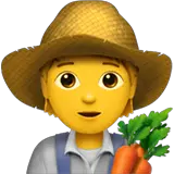 Farmer Emoji on Apple macOS and iOS iPhones