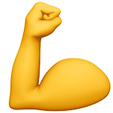 flexed-biceps Emoji apple
