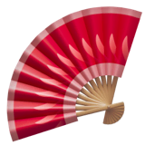folding-hand-fan Emoji apple