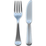 fork-and-knife Emoji apple