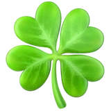 four-leaf-clover Emoji apple