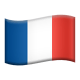 Flagge von Frankreich Emoji auf Apple macOS und iOS iPhones