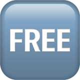 Знак «свободно» на английском Эмодзи на Apple macOS и iOS iPhone